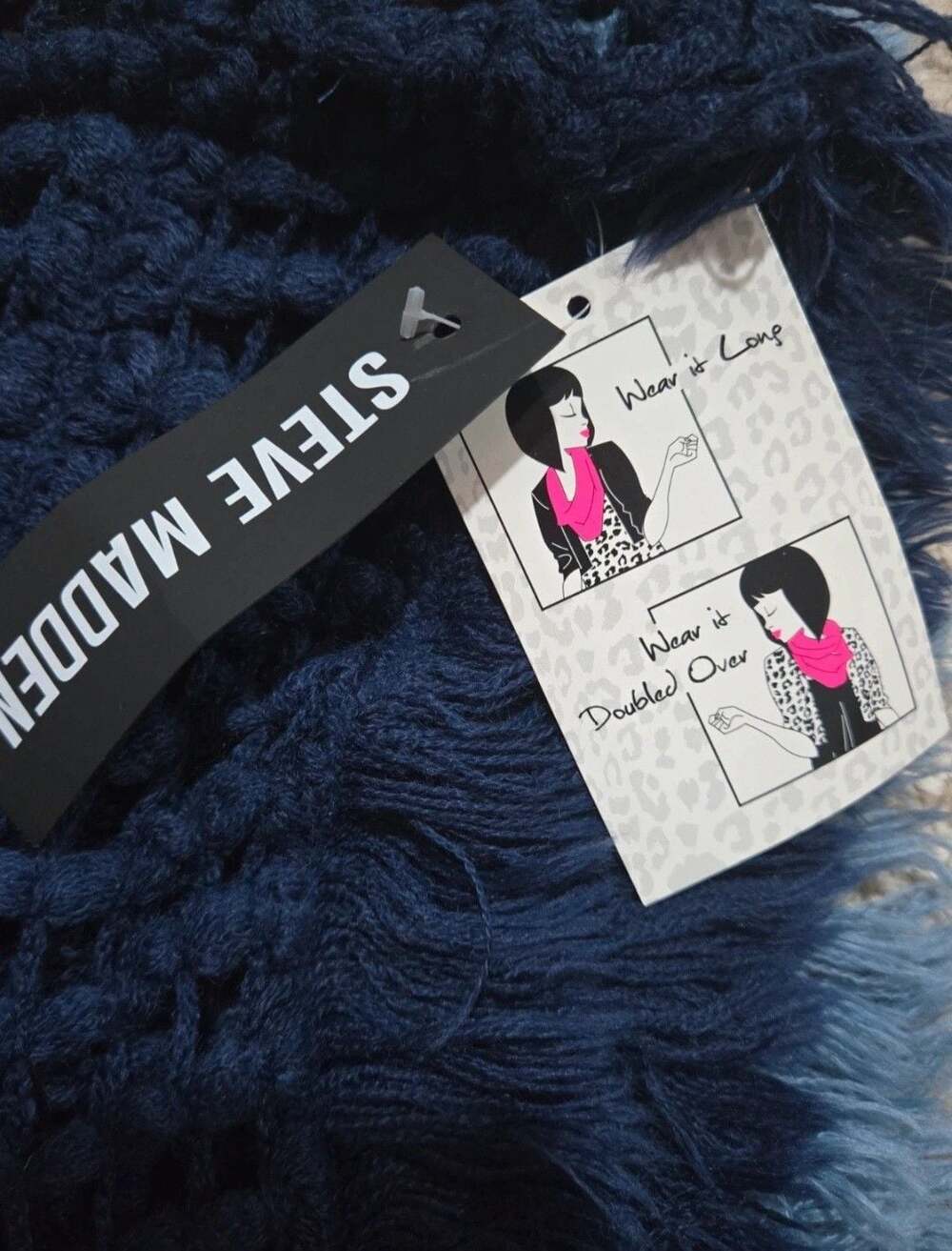 Steve Madden Blue Infinity Scarf New With Tags